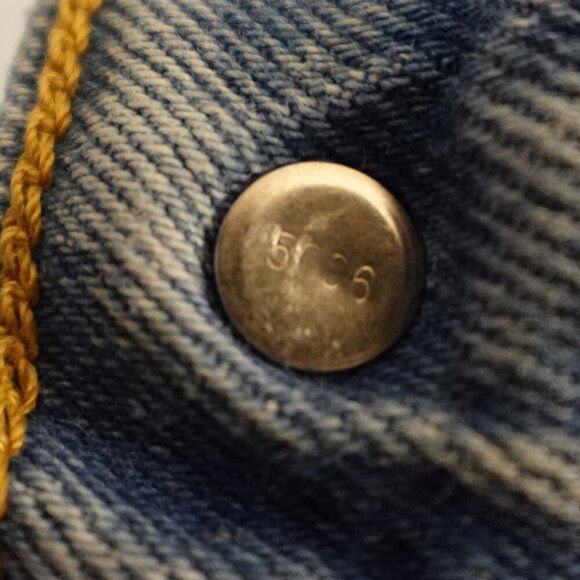 Levi's jeans Wedgie Straight women's 25 light wash blue red tab big E premium - Picture 14 of 16